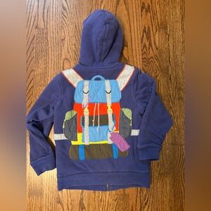 Mini Boden 7/8 boys hoodie